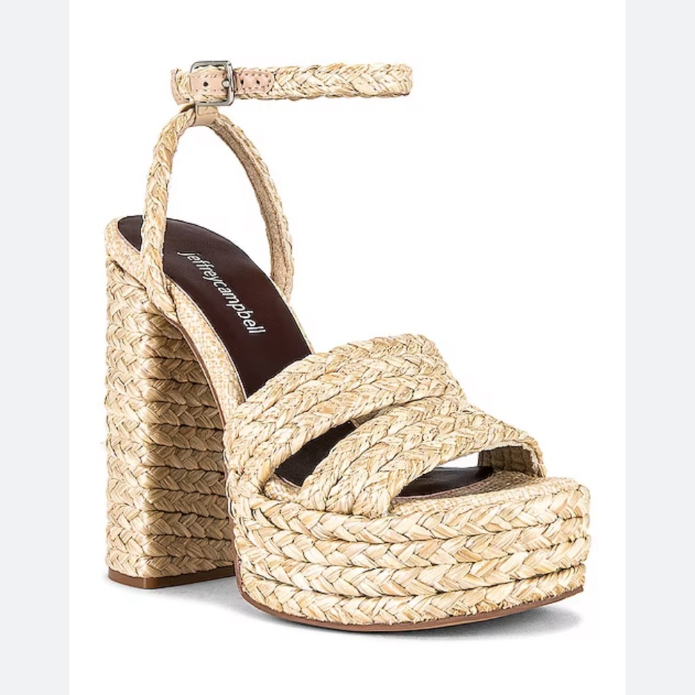 Jeffrey Campbell Braided Platform Sandals - Natural